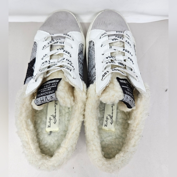 Vintage Havana Slip On on Sneakers Sz 8.5 Heavenly Snake Print Faux Sherpa - Picture 5 of 13